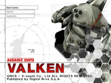 Assault Suits Valken (Japan) screen shot title